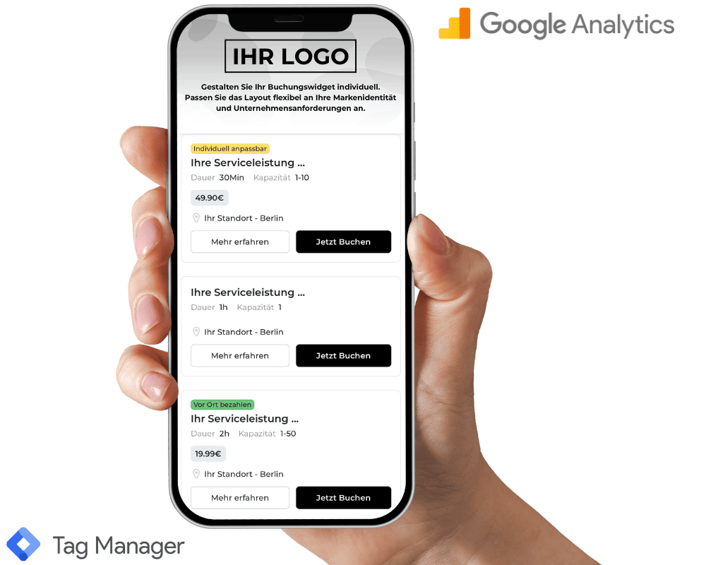 Buchungssystem mit Google Analytics und Google Tag Manager verknuepfen