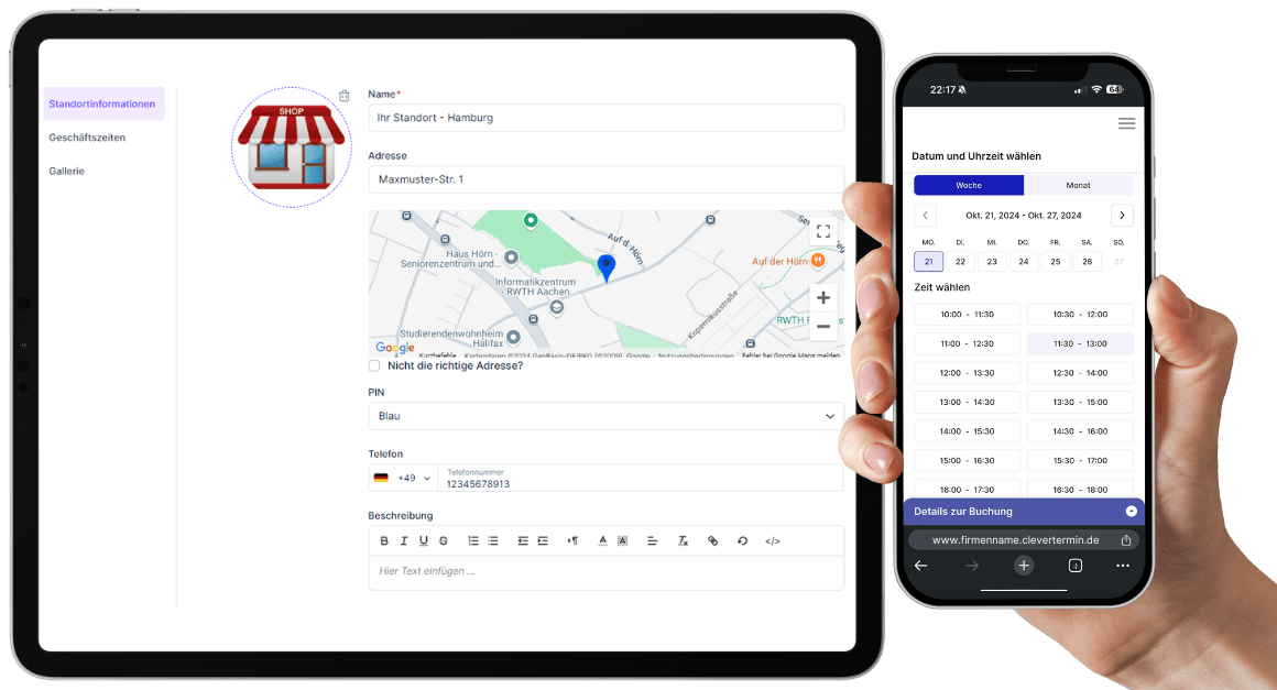 Standortverwaltung mit Clevertermin