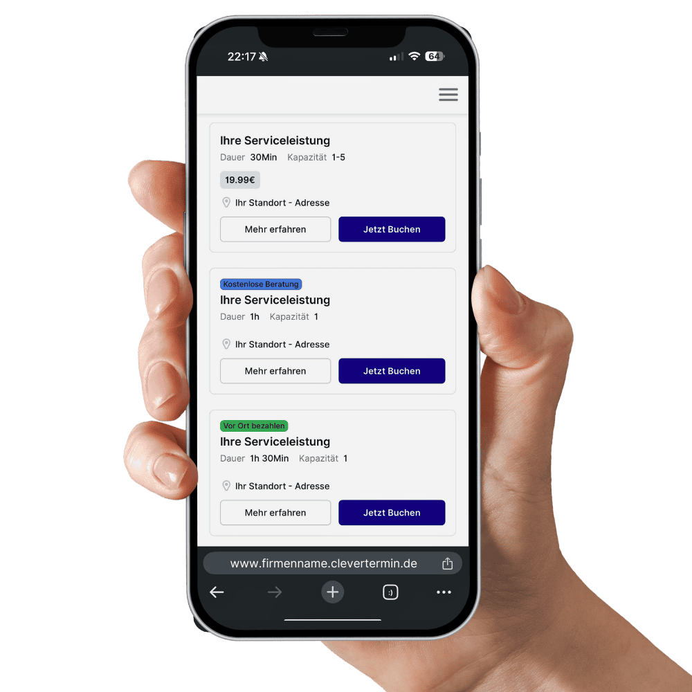 Terminbuchungssystem Clevertermin